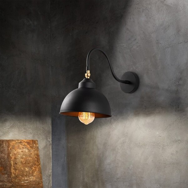 Opviq Nástenná lampa Saglam II čierna