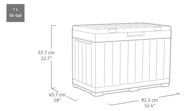 Kentwood Záhradný úložný box 190 l, walnut KETER 263970