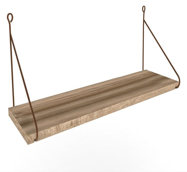 Kalune Design Nástenná polica ARMONI III 72 cm dub jantárový/hnedá