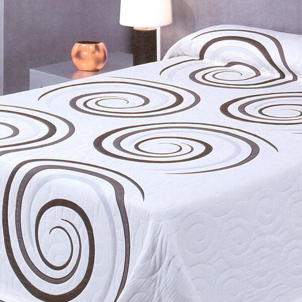 EUROFIRANY Obojstranný žakárový prehoz na posteľ 220 cm x 240 cm biela 100 % polyester