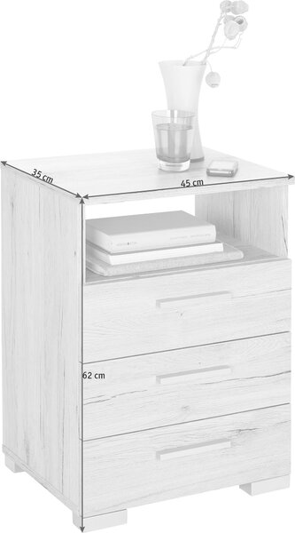 NOČNÝ STOLÍK, farba duba, 45/62/35 cm Carryhome - Spálňové sety