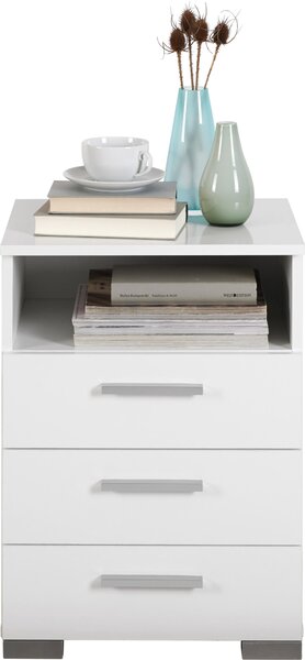 NOČNÝ STOLÍK, biela s vysokým leskom, 45/62/35 cm Carryhome - Spálňové sety