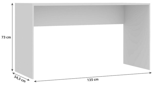 PÍSACÍ STÔL, antracitová, 135/73/54,4 cm Hom`in - Skrine