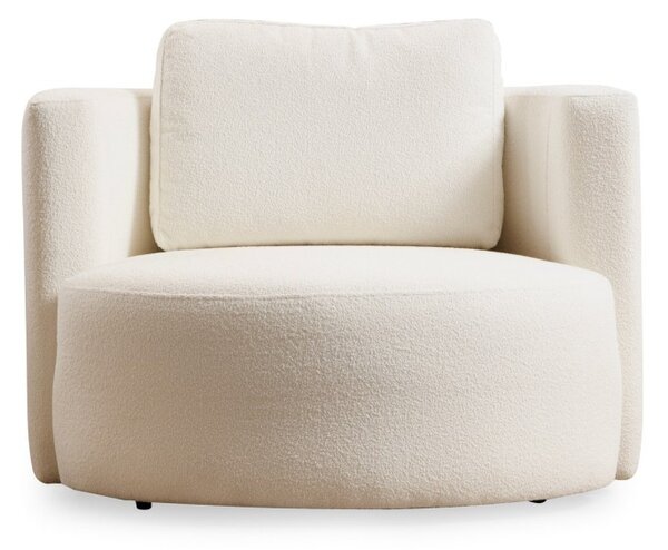 Hanah Home Dizajnové kreslo Asos bouclé krémové