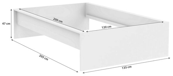 POSTEĽNÝ RÁM, 120/200 cm Hom`in - Postele
