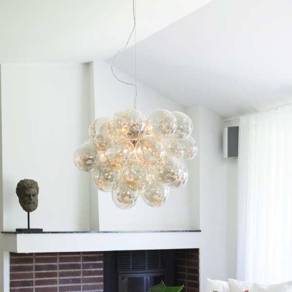 ByRydens 4200650-5503 - Luster na lanku GROSS GRANDE 8xG9/4W/230V dymová/hnedá