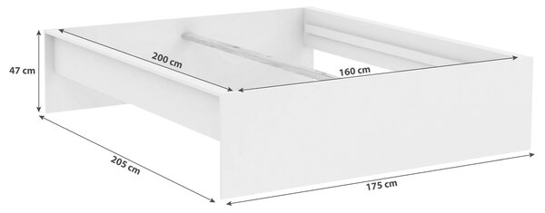 POSTEĽNÝ RÁM, 160/200 cm Hom`in - Postele