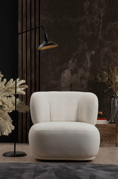 Hanah Home Dizajnové kreslo Livorno biele