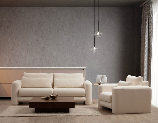 Hanah Home Dizajnové kreslo Lily krémové