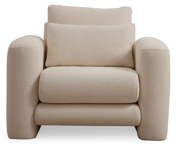 Hanah Home Dizajnové kreslo Lily krémové