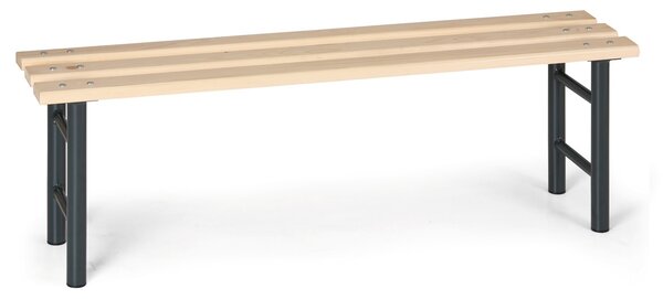 Šatníková lavička, sedák - laty, 1500 mm, nohy antracit