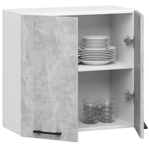 NovýNábytok.sk Horná kuchynská skrinka Ozara W60 H580 (biela + betón). Akcia -13%. Vlastná spoľahlivá doprava až k Vám domov. 1071166