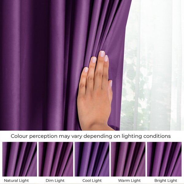 Fialový zamatový dimout záves 140x270 cm Eyelets – Restilo