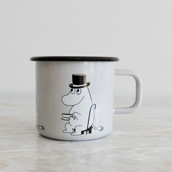 Muurla Hrnček Moominpappa 0,37l, smalt / sivý