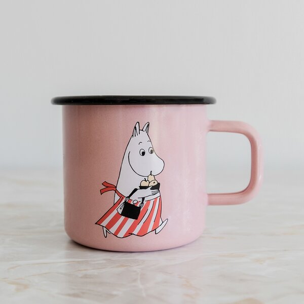 Muurla Hrnček Moominmamma 0,37l, smalt / růžový