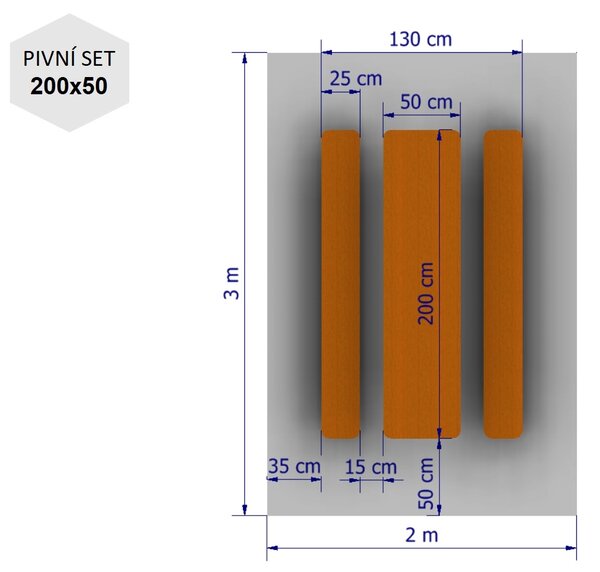 Nožnicový párty stan 2x3 m TENTino SMALL HEXAGON Farba opláštenia: 10B - SVETLO HNEDÁ