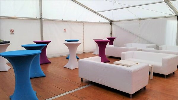 TENTino Elegantný skladací bistro stôl 80 cm ELEGANT WHITE