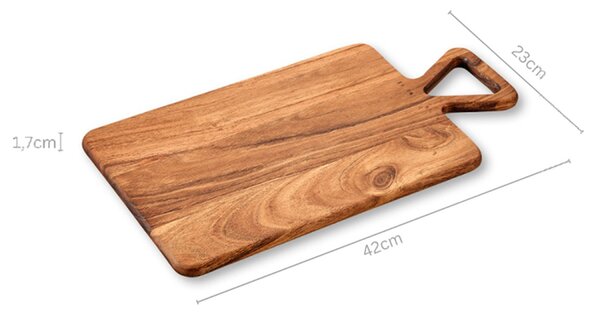 Kesper Doska na krájanie SLICE 42x23 cm z masívu hnedá