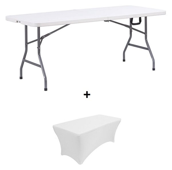 Skladací stôl 152x76 cm POLOVIČNÝ 2.akost + obrus ZADARMO