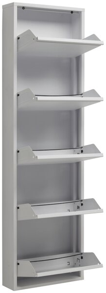 VÝKLOPNÁ SKRINKA NA TOPÁNKY, biela, 50/169,5/15 cm Carryhome - Skrine, regály & police na topánky