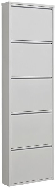 VÝKLOPNÁ SKRINKA NA TOPÁNKY, biela, 50/169,5/15 cm Carryhome - Skrine, regály & police na topánky
