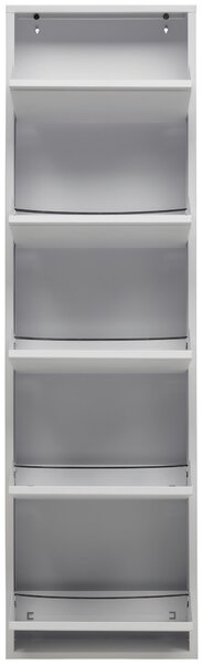 VÝKLOPNÁ SKRINKA NA TOPÁNKY, biela, 50/169,5/15 cm Carryhome - Skrine, regály & police na topánky