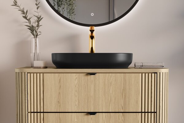 Comad Doska pod umývadlo Ovalia 100 cm dub Cremona