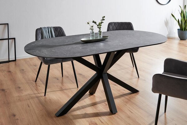 JEDÁLENSKÝ STÔL, čierna, tmavosivá, 180/90/75 cm Livetastic - Stoly, Online Only