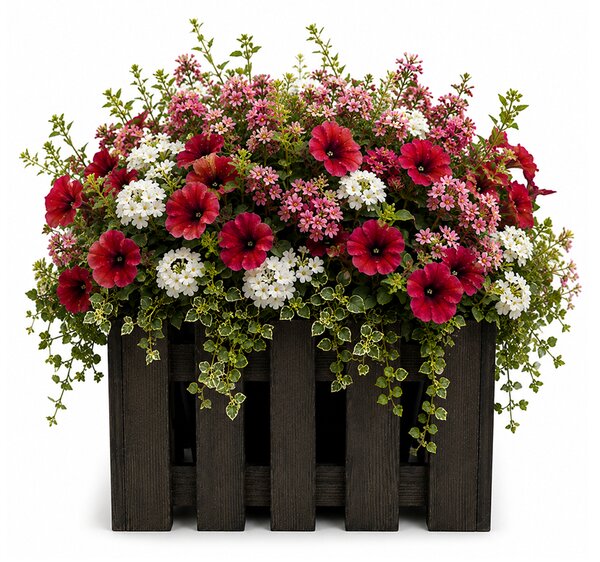 AMADEA Drevený obal na kvetináč tmavý, 27x27x21 cm Český výrobok