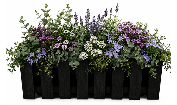 AMADEA Drevený obal na kvetináč tmavý, 62x21,5x18cm Český výrobok