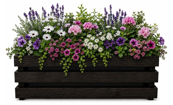 AMADEA Drevený obal na kvetináč tmavý, 52x21,5x17cm, český výrobok