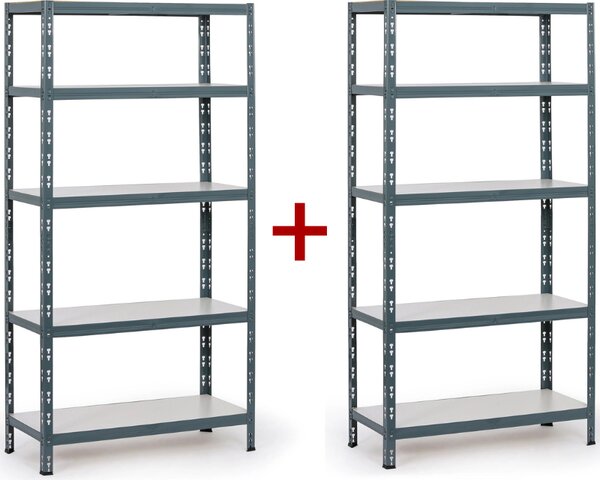 Policový regál 1+1 ZADARMO, 1790x900x400 mm, nosnosť 175kg