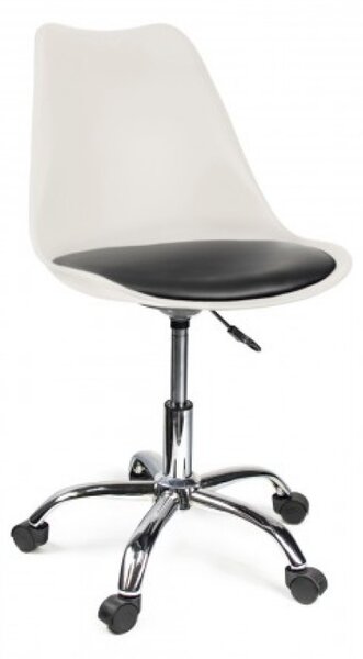 Kancelárska stolička Alba - čierno biela