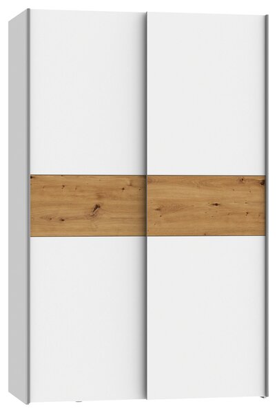 ŠAT. SKRIŇA S POSUV. DVERAMI, biela, farba duba, 120/190,5/61,2 cm Carryhome - Skrine