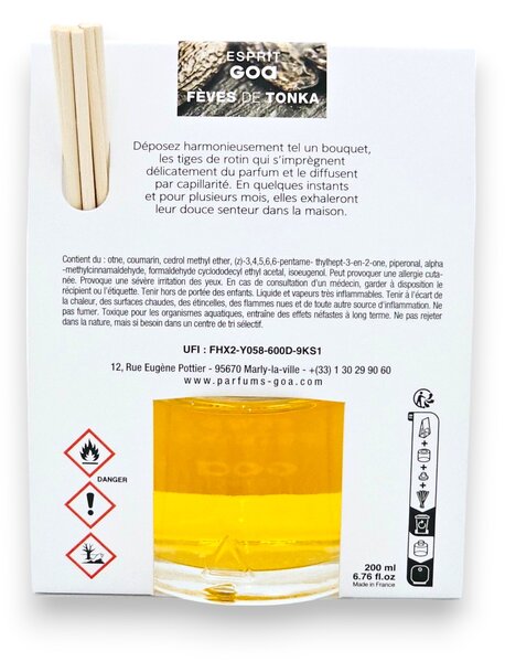 FÉVES DE TONKA 200 ml | sladká hrejivá tonková vôňa | aróma difuzér GOA
