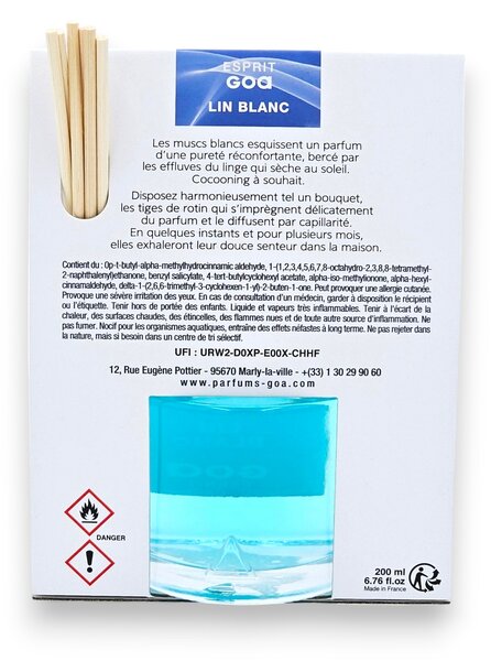 LIN BLANC 200 ml | čistá svieža vôňa prádla | aróma difuzér GOA