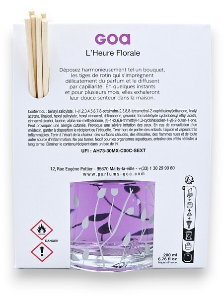 GOA aróma difuzér – L’HEURE FLORALE 200 ml | jemná svieža kvetinová vôňa