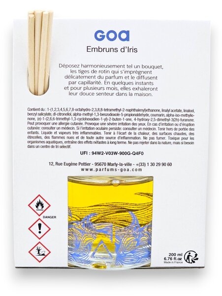 EMBRUNS D’IRIS 200 ml | jemná púdrová kvetinová vôňa kosatca | aróma difuzér GOA