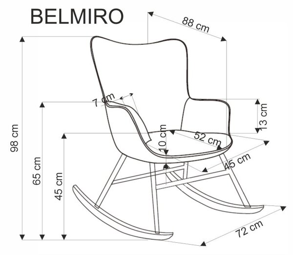 Halmar Hojdacie kreslo BELMIRO krémové