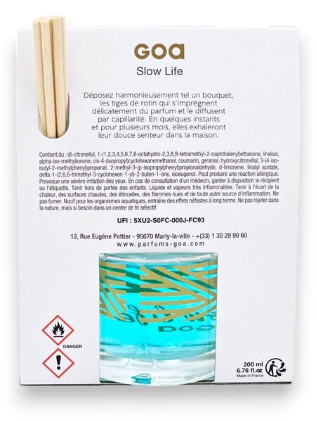 SLOW LIFE 200 ml | jemná relaxačná svieža vôňa | aróma difuzér GOA