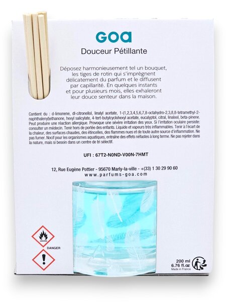 DOUCEUR PÉTILLANTE 200 ml | svieža jemne sladká citrusová vôňa | aróma difuzér GOA