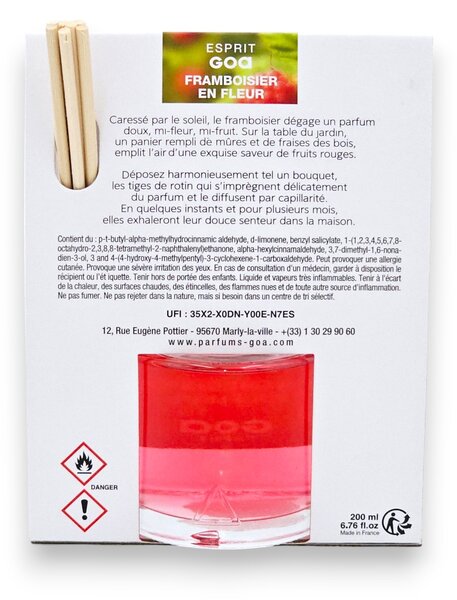 FRAMBOISIER EN FLEUR 200 ml | jemná kvetinová malinová vôňa | aróma difuzér GOA