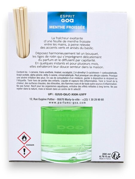 MENTHE FROISSÉE 200 ml | svieža mätová energizujúca vôňa | aróma difuzér GOA