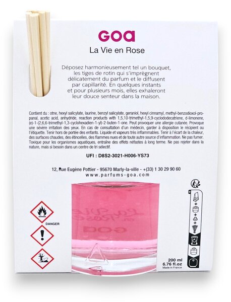 LA VIE EN ROSE 200 ml | jemná romantická ružová vôňa | aróma difuzér GOA