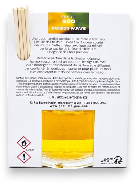 PASSION PAPAYE 200 ml | sladká ovocná tropická vôňa papáje | aróma difuzér GOA