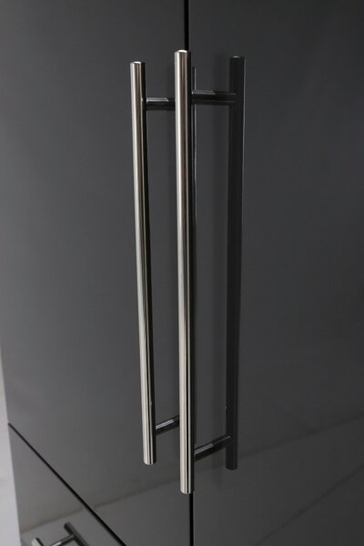 ŠATNÍKOVÁ SKRIŇA, antracitová, antracitová s vysokým leskom, 147/219/59 cm P & B - Skrine, Online Only