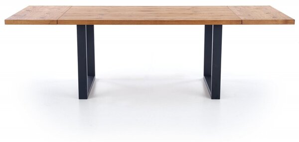 Halmar Rozkladací jedálenský stôl PEREZ 160(250)x90 svetlý dub/čierny