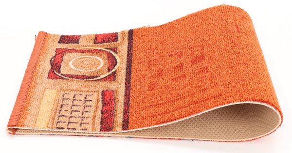 Associated Weavers , Protišmykový behúň na mieru Jena 84, šíre 67 cm, oranžová, chodba / predsieň