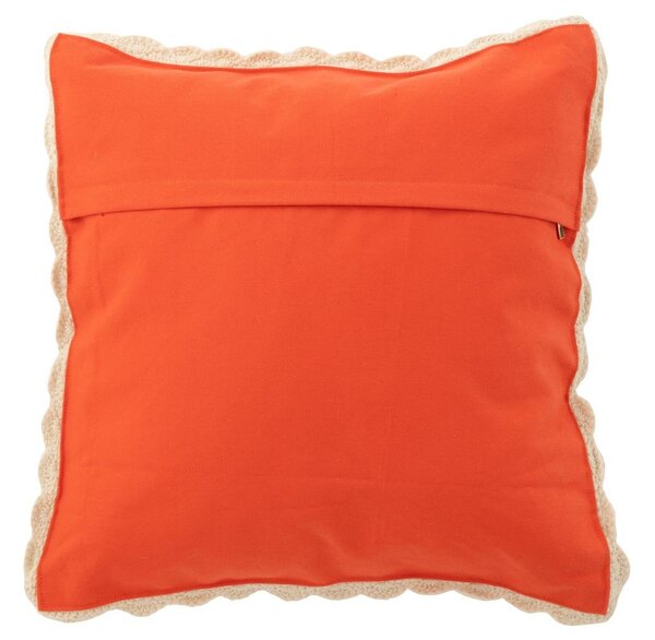 Farebný háčkovaný kvetovaný vankúš Croche - 45*15*45 cm - J-Line by Jolipa