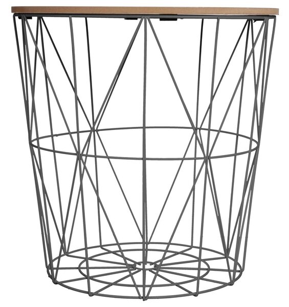 ATMOSPHERA Odkladací stolík KUMI 40 cm černý/dub přírodní